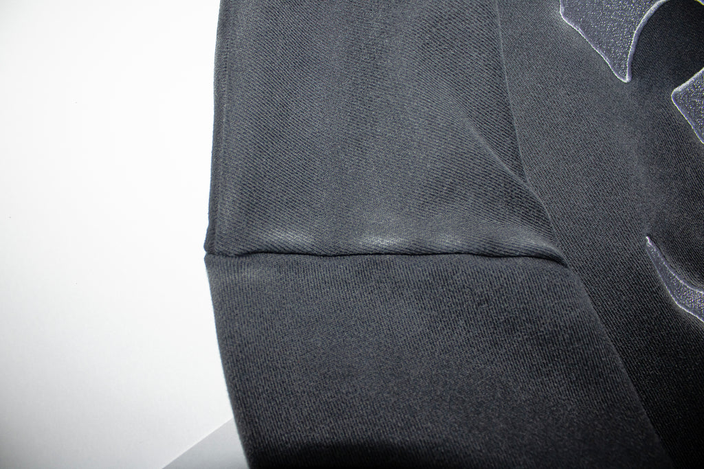 Cropped STW Zip Up - Charcoal Black