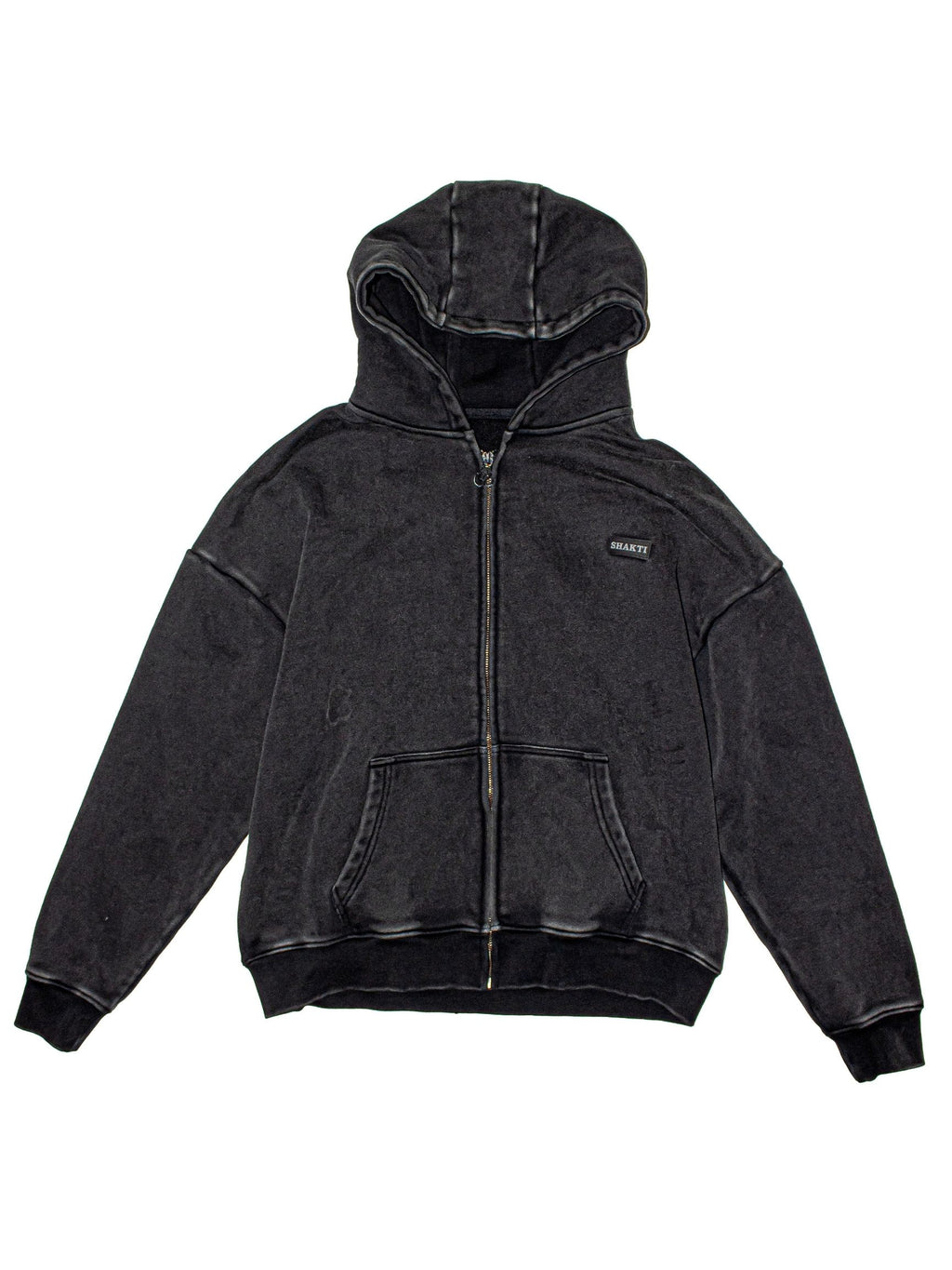 Cropped STW Zip Up - Charcoal Black